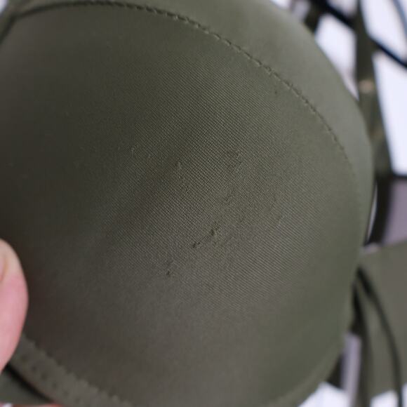 REE BEES NEW Somebody To Love Me Two Piece Bikini Olive Swimwear Women's M - Picture 5 of 11